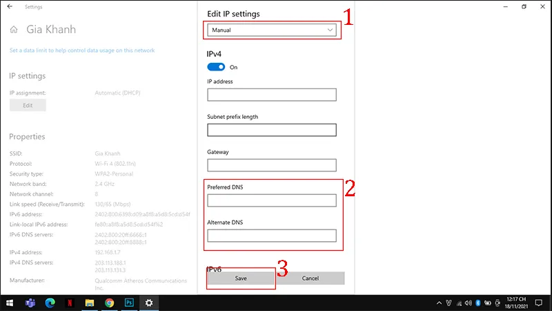 Как изменить DNS Win 10 через Настройки